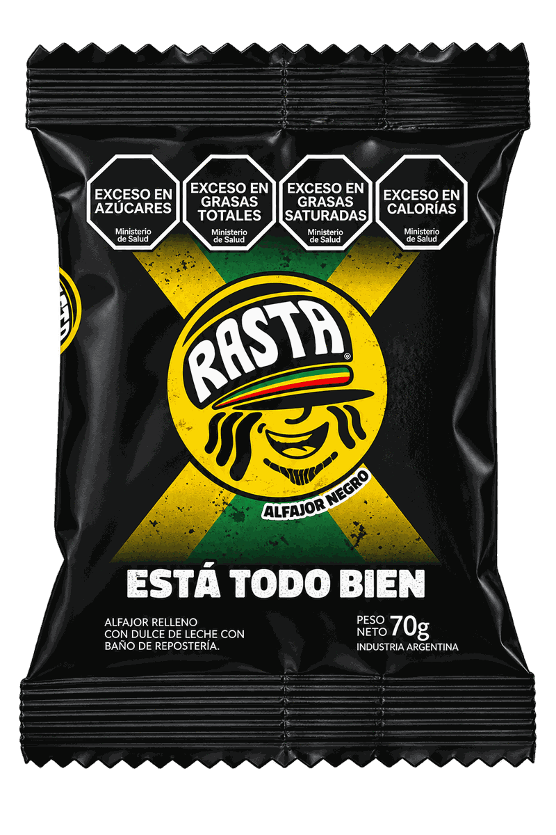 Alfajor Rasta Simple Negro